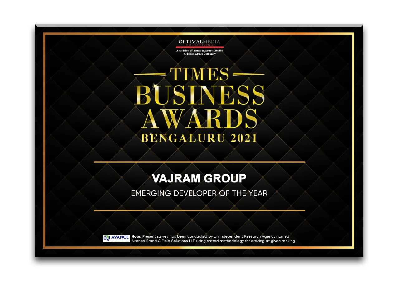 Times Business Award 2021 - Emerging Developer of the Year - Vajram Group